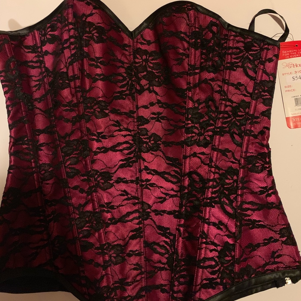 Pink lace corset size 34